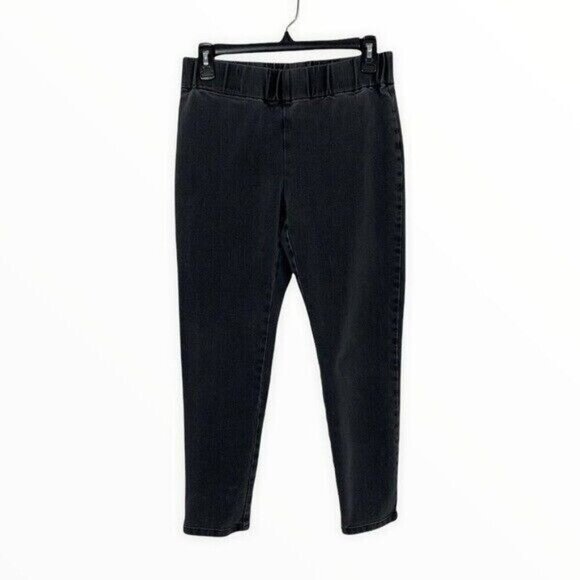 Soft Surroundings Pull On Jeans Small Gray Stretchy Comfort Casual - Picture 1 of 8